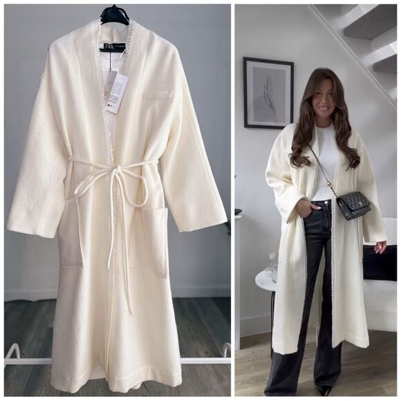 MANTECO 100% WOOL COAT ZW COLLECTION - Picture 1 of 13